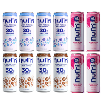 Nurri Ultra-Filtered Protein Milk Shake Variety Pack | 30g Protein | Vanilla, Chocolate, Strawberry | Ready-to-Drink | 11 fl oz (12-Pack)