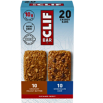 CLIF BAR Protein & Energy Bars Variety Pack – Chocolate Chip + Crunchy Peanut Butter | 20 Bars, Non-GMO, Organic Oats