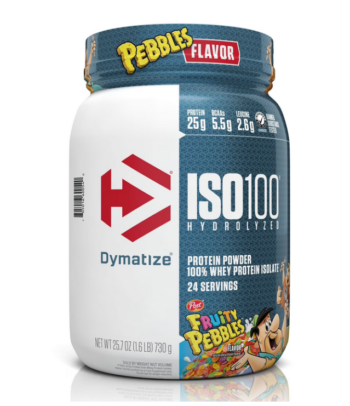 Dymatize ISO100 Hydrolyzed Whey Protein Fruity Pebbles — 25g Protein, 1.6 lbs | Fast-Digesting, Zero Fat, Gluten-Free