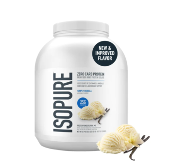 Isopure Zero Carb Whey Isolate Protein Powder – Creamy Vanilla, 3.4 lb | 25g Protein, Lactose-Free, Gluten-Free