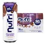 Nurri High Protein Chocolate Milk Shake – 30g Protein, 11 fl oz | 12 Pack