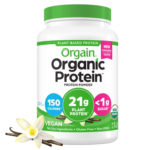 Orgain Organic Vegan Protein Powder Vanilla Bean – 2.74 lb | 21g Plant Protein, No Added Sugar, Lactose-Free, USDA Organic