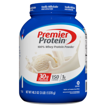 Premier Protein Powder Vanilla Milkshake – 3 lb | 30g Protein, 1g Sugar, Gluten-Free, Soy-Free