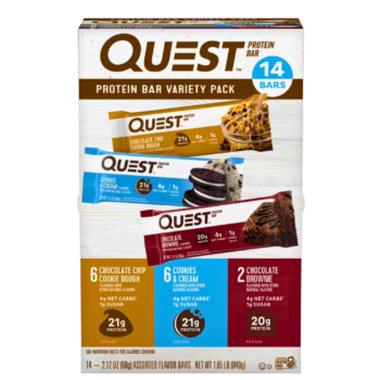 Quest Protein Bar Variety Pack – 14 ct | 20–21g Protein, Gluten-Free
