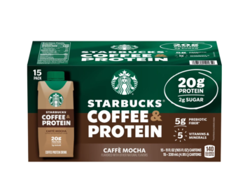 Starbucks Coffee & Protein Drink Caffè Mocha 15 Pack 20g Protein Ready to Drink