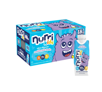 Nurri Kids Vanilla Milk Shake Ultra-Filtered High Protein Drink 8 fl oz 18 Pack