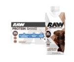 RAW Protein Shake Chocolate Ready to Drink 30g Protein 11 fl oz Pack Of 12